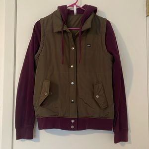 RVCA faux vest jacket size M